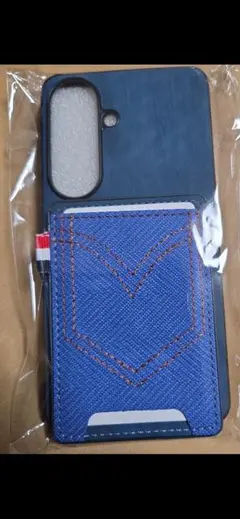 デニム風 Galaxy S26 ケース カード収納付きのサムネイル