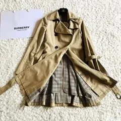1488 バーバリーブルーレーベル　トレンチコート　ベルト付き　ウールライナー