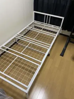 ホワイト シングルベッドフレーム