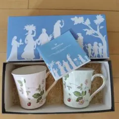【新品未使用品】ウェッジウッド ワイルドストロベリーマグカップ ピンク＆グリーン