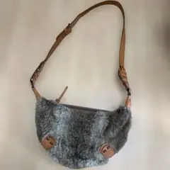 ダコタ　Dakota ラビットファー、ヌメ革ショルダーバッグ