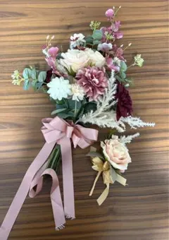 ブーケ　ブートニア　アーティフィシャルフラワー