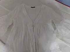 C.D.S BASIC ホワイト チュニック 五分袖　M 美品