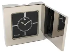グッチ GUCCI トラベルクロック GGキャンバス 置時計 動作品 楽天市場】GUCCI グッチ ブラック文字盤 GGキャンバス SS