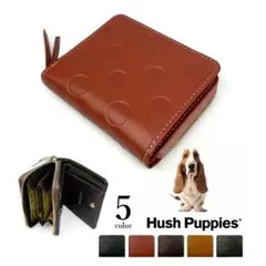 Hush Puppies ドット　ラウンドファスナー二つ折り財布のサムネイル