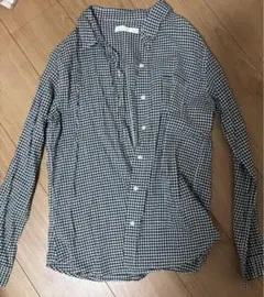アロー　ギンガムチェックシャツ　シアーシャツ