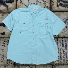 Columbia PFG フィッシングシャツ 半袖 ボタンダウン XL 水色のサムネイル