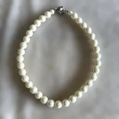 ホワイトパール風ネックレス 大粒