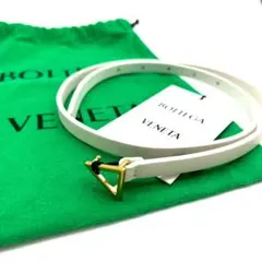 【未使用】BOTTEGA VENETA トライアングル ベルト グリーン ボッテガ・ヴェネタ BOTTEGA VENETA トライアングルバックル レザー