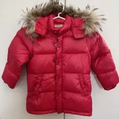ミキハウス　赤 フード付きダウンコート 100cm