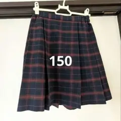 【美品】UNIQLO　サイズ150 　卒業式　チェック柄プリーツスカート