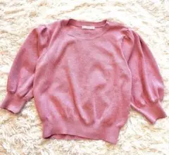 ウィルセレクション　パフスリーブトップス　バルーン袖　ニットのサムネイル