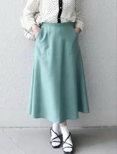 美品　シップスエニィ　スカート　グリーン　38 アーバンリサーチ　イエナ
