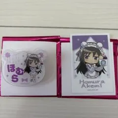 新品まどマギ　暁美ほむら　おなまえバッジ　チェキ風ステッカー