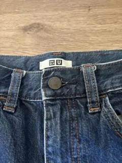 完売　値下げ　UNIQLO U カーブデニム ダークブルー　25
