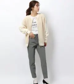 新品タグ付き★バンヤードストームボア素材ジップアップジャケットアイボリー0サイズ