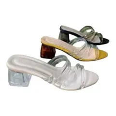 【新品】ESPERANZA エスペランサ チューブストラップクリアヒールサンダル