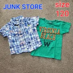 JUNKSTSTORE　ジャンクストアー　120 Tシャツ　男の子　シャツ　緑