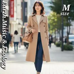 ●美シルエット♡上品レディ♡ ベージュ ダブルボタントレンチ M 褒められコート
