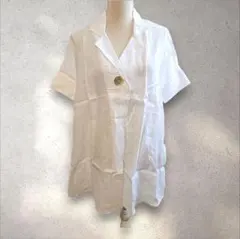 美品✨ナラカミーチェ リネンカットソー 白 S ゆったり感 透け感ありのサムネイル