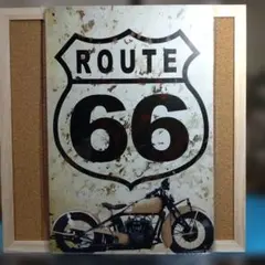 Route 66 アンティーク風サインプレート