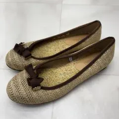 ESPERANZA パナマ リボン メッシュ フラット シューズ 23.5のサムネイル