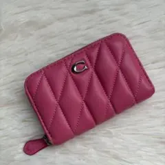 COACH キルティング ミニ財布 ピンク 美品 - メルカリ