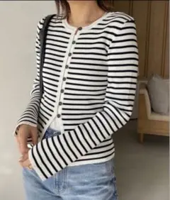 CAPRICIEUX LE'MAGE 2way カーディガン　ボーダーのサムネイル