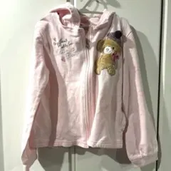 ピンク クマ刺繍 パーカー