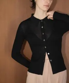 CLANE SHEER RIB KNIT SHIRTS