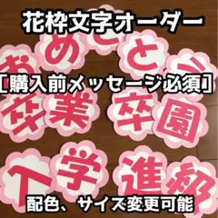 【購入前メッセージ必須】花枠文字オーダー／仮の価格ページ／壁面飾りのサムネイル