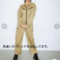 極美品 X-GIRL ジャンプスーツ つなぎ オールイン ブラック 2