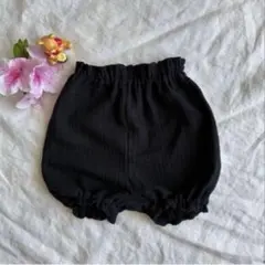 80サイズ　かぼちゃパンツ　タグ付き　ブラック　ハンドメイド