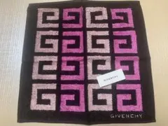 【新品•未使用】 GIVENCHY タオルハンカチ シルクパイル　4G ロゴ