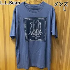 L.L.Bean メンズ　Tシャツ　L 　ブーツデザイン　ブルーグレー　綿100のサムネイル