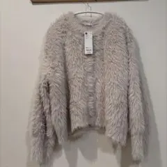 未使用品 /GU フェザーヤーンクロップドカーディガン サイズXXL