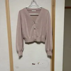 ウィルセレクション アソートボタンシアーカーディガンFピンクのサムネイル
