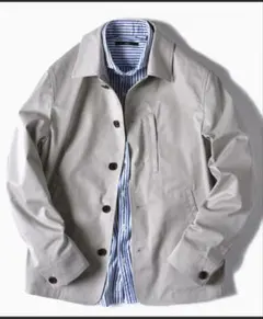 【新品】SHIPSツイル/ストレッチエアータッチカバージャケット グレー S