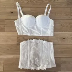 ブライダルインナーブラトップとコルセットセット