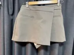 ZARA グレー タイトスカート 前面フェイクポケット付き