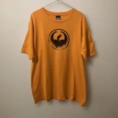 dragon Tシャツ オレンジ Lサイズ USA製　90s ゴーグル