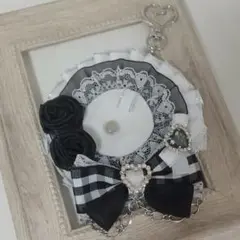 ホワイト×ブラック　【痛ロゼット 缶バッジ 推し】