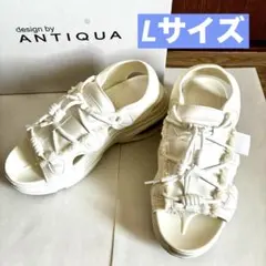 antiqua エアクッションソール レースアップサンダル 厚底 ホワイトのサムネイル
