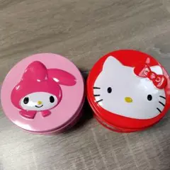 サンリオ　キティちゃん、マイメロディー レトロ缶　レアのサムネイル