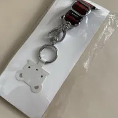 familiar 赤黒チェック スマホショルダーストラップ
