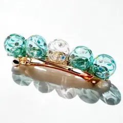 【再販】ヨーヨー(水風船)バレッタ*＊ソーダ(グリーン系)＊緑