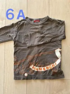 OJICO 恐竜デザイン長袖Tシャツ ブラウン⭐︎6A