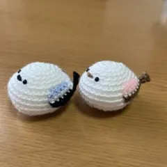 シマエナガ　編みぐるみ　2個セット　ハンドメイド　北海道　鳥　かわいい