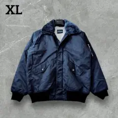 【極美品】XL　裏地ボア　ドカジャン　G1 A2 フライトジャケット　濃紺