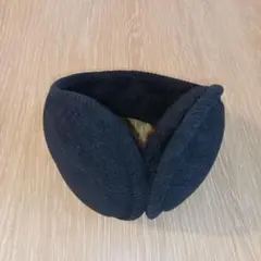 黒いフリース耳あて・イヤーマフ